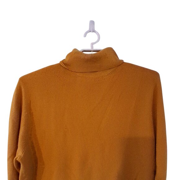 Todd Snyder New York Italian Merino turtleneck sweater mens XL mustard ribbed - Picture 4 of 4